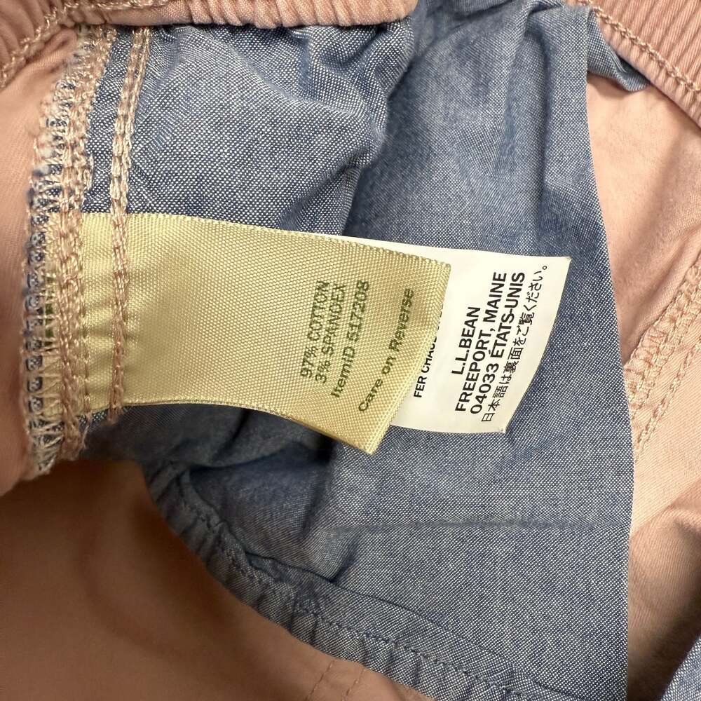 L.L.Bean Women's Pink Favorite Fit Chino Pants Size 4 - Picture 6 of 6